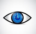Eyes and watch illustration design Royalty Free Stock Photo