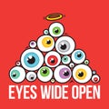 Eyes wide open pyramid Royalty Free Stock Photo