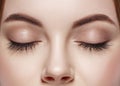 Eyes woman closed eyebrow eyes lashes Royalty Free Stock Photo