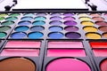 Eyeshadow, a makeup multi colored palette Royalty Free Stock Photo