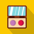 Eyeshadow palette icon, flat style