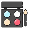 Eyeshadow palette line icon vector isolated