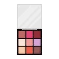 Eyeshadow palette makeup collection isolated