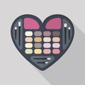 Eyeshadow palette vector flat illustration