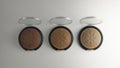 Eyeshadow. White background. Fashion, makeup, cosmetics, decorative cosmetics, care, beauty, glamor, accessory, female, gift. 3D