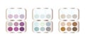 Eyeshadows makeup set collection colorful Vector illustration Royalty Free Stock Photo