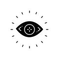 Black solid icon for Eyesight, optician and eye