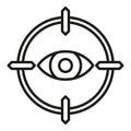 Eyesight icon outline vector. Visual care