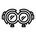 Eyesight testing device icon, outline style