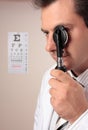 Eyesight vision assessment Royalty Free Stock Photo