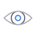 Eyeview  vector color line icon Royalty Free Stock Photo