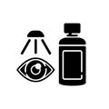 Eyewash black glyph icon Royalty Free Stock Photo