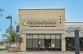 EZ Tag Store business exterior in a Humble, TX strip mall. Royalty Free Stock Photo