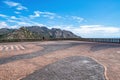 Ezaro, Spain - Jun 26, 2023: viewing platform at Ezaro waterfall