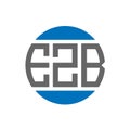 EZB letter logo design on white background. EZB creative initials circle logo concept. Royalty Free Stock Photo