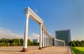 Ezgulik Arch on Independence Square in Tashkent, Uzbekistan.