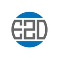 EZO letter logo design on white background. EZO creative initials circle logo concept.