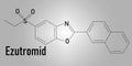 Ezutromid drug molecule. Activator of utrophin. Skeletal formula.