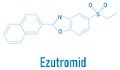 Ezutromid drug molecule. Activator of utrophin. Skeletal formula.