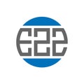 EZZ letter logo design on white background. EZZ creative initials circle logo concept