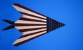 F-117A Stealth with American Flag Royalty Free Stock Photo