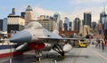 F-16 fighter jet on USS Intrepid Royalty Free Stock Photo