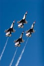 F-16 Thunderbird fighter jets Royalty Free Stock Photo