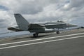 F-18 Hornet landing Royalty Free Stock Photo
