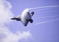 F-22 Raptor in flight over Hawaii Royalty Free Stock Photo