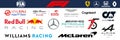 F1. Alfa Romeo Racing Orlen, AlphaTauri Honda, Alpine F1, Aston Martin Cognizant F1, Ferrari Mission Winnow, Uralkali Haas,