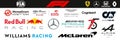 F1. Alfa Romeo Racing Orlen, AlphaTauri Honda, Alpine F1, Aston Martin Cognizant F1, Ferrari Mission Winnow, Uralkali Haas,