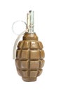 F-1 combat grenade isolated. Real military ammunition