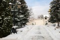 F Danilov Monastery  in a winter day Royalty Free Stock Photo