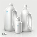f detergent plastic bottles with chemical cleaning product on white background Royalty Free Stock Photo