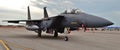 F-15E Strike Eagle on a Runway Royalty Free Stock Photo