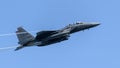 F15 Eagle departing RAF Lakenheath in England Royalty Free Stock Photo