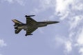 F16 fighter jet in flight Royalty Free Stock Photo