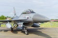 F16 fighter jet front view Royalty Free Stock Photo