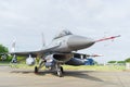 F16 fighter jet front view Royalty Free Stock Photo