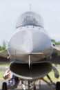 F16 fighter jet front view Royalty Free Stock Photo