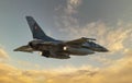F16 Fighting Falcon at Bias. Royalty Free Stock Photo