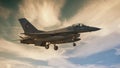 F16 Fighting Falcon at Bias. Royalty Free Stock Photo