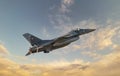 F16 Fighting Falcon at Bias. Royalty Free Stock Photo