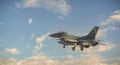 F16 Fighting Falcon at Bias. Royalty Free Stock Photo