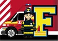 F is for Fireman Royalty Free Stock Photo