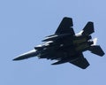 F15 flying overhead against blue sky - Brandon, Suffolk, UK - June 22nd 2020