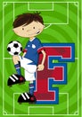 F is for Football - Soccer Boy