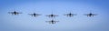 F16 formation flight past Royalty Free Stock Photo