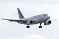 Airbus A318-111 - 2686, operated by Air France landing Royalty Free Stock Photo