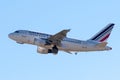 Airbus A318-111 - 3009, operated by Air France taking off Royalty Free Stock Photo